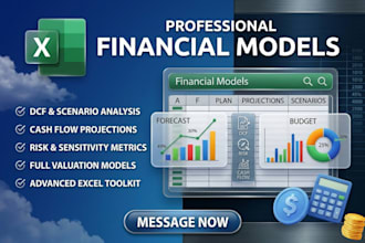 provide excel financial models, forecasting, budget, financial projections