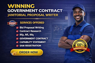 write and win government contract bid janitorial proposal for clearing service