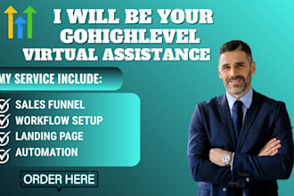 gohighlevel landing page website ghl automation virtual assistant VA dashboard