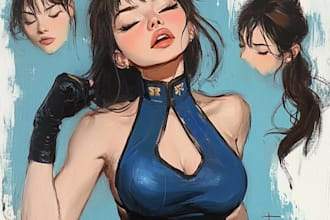 create custom furry illustration or fursona art