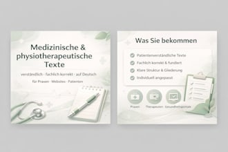 medizinische und physiotherapie texte auf deutsch