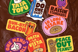 create vintage badge, patch, circular round logo, sticker, label, decals, icon