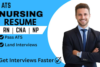 write ats optimized registered nurse cna resume, cover letter and linkedin