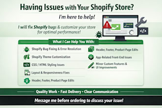 do shopify bug fixing shopify theme customization shopify CSS coding issues