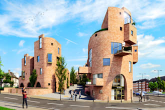 create luxury 3d condo, townhouse, chateau, palazzo and villa designs