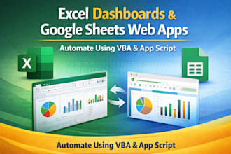develop automated excel dashbord and google sheets with vba