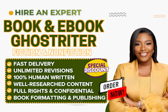 ghostwrite ebook, ebook writer, ghost book writer, kindle book, book publishing
