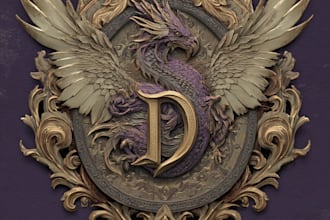 make a fantasy game logo and branding