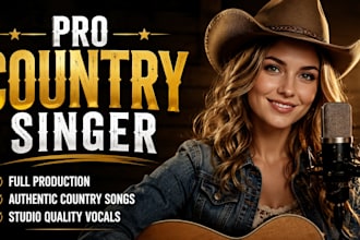 sing emotional female country music, country song, authentic country music