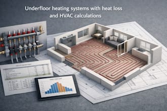 design underfloor heating systems with heat loss and hvac calculations