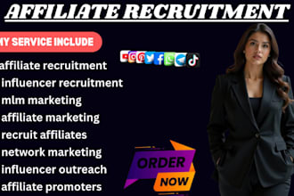 recruit top affiliates and influencers to promote your offers and MLM business