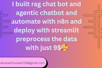 built rag chabot,agentic chatbot and automate with n8n