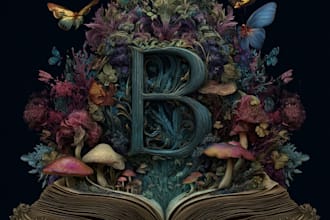 design a fantasy book or novel series logo