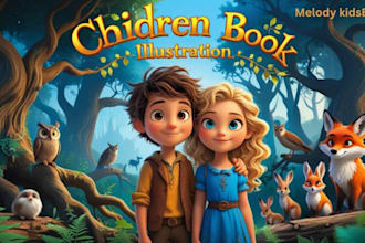 write a custom kids story and lullaby with storybook illustrations