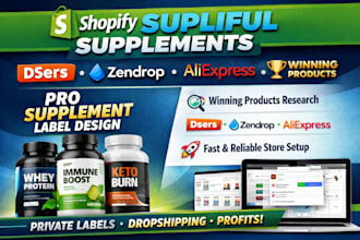 shopify supliful supplement label design shopify design add winning product