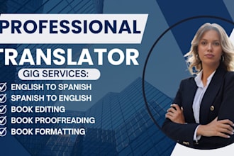 translate your fiction and non fiction books from english to spanish