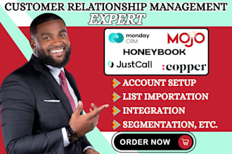 setup honeybook crm justcall monday crm automation mojo copper crm integration