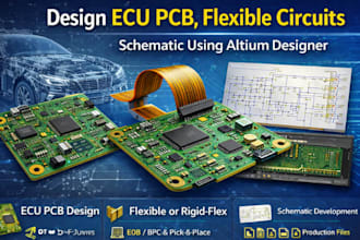design ecu pcb, flexible circuits and schematic using altium designer or kicad
