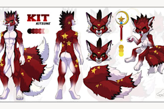 draw furry reference sheet furry art fursona sfw nsfw charcater reference sheet