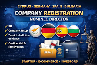 do cyprus company registration, germany, spain, bulgaria and nominee director