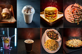 do realistic and delicious food photoshoot