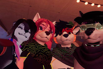 custom 3d model furry vrchat avatar with facial features vtuber quest unity vrm