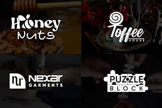create a clean modern combination mark logo with text icon and luxury lettermark