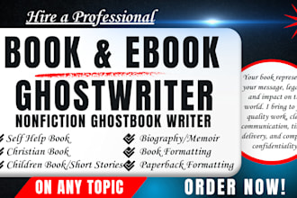 nonfiction ebook ghostwriter kdp book writer selfhelp memoir christian formattin