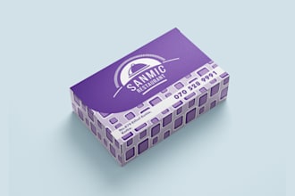 professional packaging and box design with print ready files