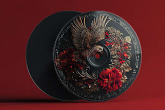 design album cover, cd label or cd cover