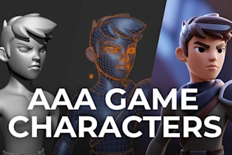 design aaa stylized hero character for indie game studios