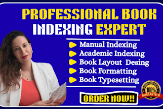 create publishing ready back of book indexing for nonfiction and academic books
