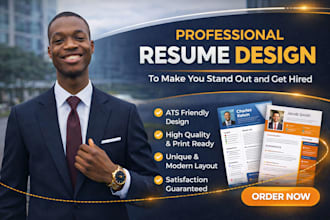 provide professional modern resume design cv design custom