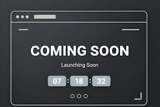 create a coming soon page with countdown in 24 hours