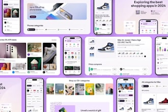 develop an ecommerce app, shopping app, with payment integration