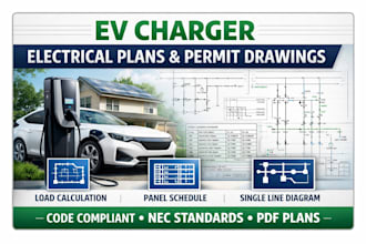 ev charger electrical plans and permit drawings