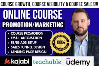 kajabi online course promotion udemy online course kajabi marketing sales funnel