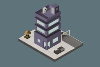 create isometric perspective illustrations