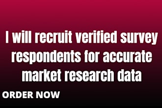 recruit verified survey respondents for accurate market research data