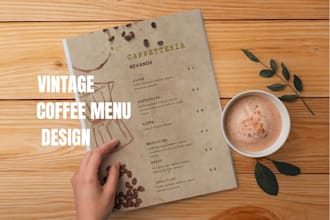 design a coffee menu for your bar