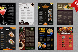 design modern restaurant menu, menu board, food flyer, digital menu