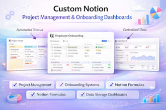 setup notion formular project management and onboarding data storage dashboard
