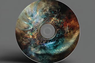 design album cover, cd label or cd cover