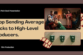design stunning film pitch deck and film poster for film production