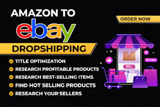 do amazon to ebay dropshipping product listing ebay SEO optimization store setup