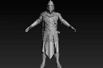 create 3d knight medieval, historical statue, action figures in blender,