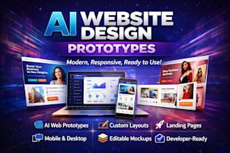 ai website design prototypes, fast, modern and custom layouts