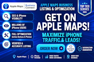 list your local seo business on apple map listing, verify business connect
