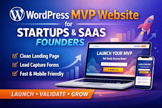 build a wordpress mvp website for startups and saas founders