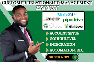 setup close crm bitrix zapier integration pipedrive gohighlevel ai automations